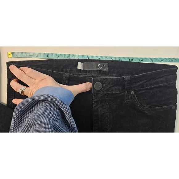 Kut From The Kloth Dianna Black Corduroy Skinny Jeans 10 - Picture 9 of 10